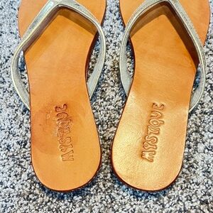 Mystique Boutique Tan and Silver Sandals